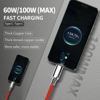 Chargeur de téléphone magnétique en silicone liquide 100W 1M 6A à charge rapide Type-C vers Type-C pour la synchronisation et la charge des téléphones mobiles
