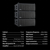 LEON AUDIO I-DL-30A Speaker Line Array Aktif Profesional Ganda 10 inci RMS800W DSP