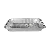 Barquettes jetables robustes en aluminium avec couvercle, format complet, profondes pour rôtir et cuire, 21x13 cm, rectangulaires, pour barbecue