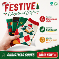 Damen Mid-Tube Cotton Weihnachts socken mit Santa Elk Design Herbst und Winter Socken für den täglichen Gebrauch mit Body-und Manschetten logo