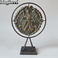 Statue d'ange en fonte de bronze classique Figurine de décoration de table artisanale en métal classique pour la maison ou le bureau