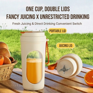Mini Licuadora Eléctrica Portátil de 420 ml, Licuadora USB con 6 Cuchillas, Exprimidor de Naranja, Licuadora de Frutas Frescas - Product Image 2