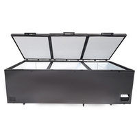 Congelador Horizontal de 3 Puertas con Cerradura, Precio de Fábrica, Gran Capacidad, Acero Inoxidable, Control Digital para Supermercado