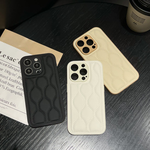 เสื้อผ้าผู้หญิงหนัง PU สุดหรูเคสโทรศัพท์สำหรับ iPhone 16 15 14 13 <span class=keywords><strong>PRO</strong></span> MAX สำหรับเด็กผู้หญิง - Product Image 5