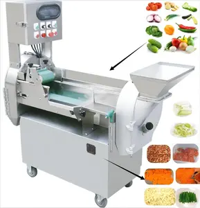 Máquina De Corte Vegetal De Automação Para Fornecedores De Fragmentação Cut Slice Strip Shred Chip Cube Vegetal Machine