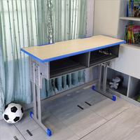 Nouveau mobilier scolaire commercial, ensemble de bureau double et tabouret réglables pour étudiants