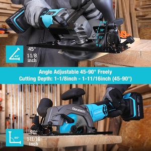 High Performance 20V Brushless Mini Cordless Circular Saw Industrial DIY <b>Power</b> <b>Tools</b> for Tiles Wood Soft Metal Plastic - Product Image 6
