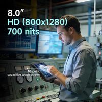 Tableta Robusta con Escáner de Código de Barras Octa Core T81X de 8 Pulgadas, Tableta Industrial Android 14 con Escáner de Inventario Zebra 4710 1D/2D QR