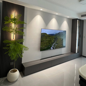 Panneau mural en WPC rainuré décoratif d'isolation acoustique, composite <span class=keywords><strong>bois</strong></span>-plastique pour intérieur - Product Image 1