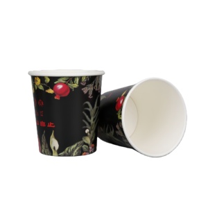 Dùng một lần giấy kraft súp ly với gợn tường tùy chỉnh in thân thiện với môi vuông trà sữa ly với lớp phủ - Product Image 3