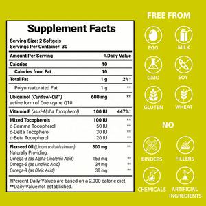 Fourniture professionnelle Coenzyme Q 10 Softgels avec formule oméga et vitamine pour aider les adultes puissant antioxydant Coenzyme Q Softgel - Product Image 2