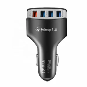 شاحن سريع QC3.0 معتمد من <span class=keywords><strong>Qualcomm</strong></span> مع 4 منافذ USB شاحن سريع جديد أسود - Product Image 1
