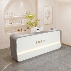 Mostrador de Recepción Moderno para Salón de Belleza y Peluquería, Precio de Fábrica, para Hotel, Centro Comercial, Tienda de Ropa - Muebles Comerciales Personalizados - Product Image 2