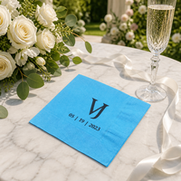 Servilletas de Papel Desechables de 3 Capas para Cócteles de Boda, Servilletas Blancas Personalizadas para Boda