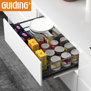 Moderne Bon Marché Compact En Acier De Stockage De <span class=keywords><strong>Cuisine</strong></span> à Fermeture Douce Traction Égouttoir <span class=keywords><strong>Cuisine</strong></span> Armoire Porte Organisateur De Stockage - Product Image 2