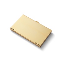 Porte-cartes de visite promotionnel multifonctionnel en aluminium vierge, personnalisable avec logo, en stock, à prix abordable
