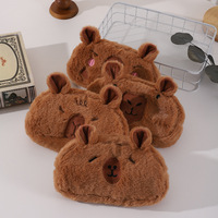 Pochette de papeterie multifonctionnelle Capybara, sac de rangement pour stylos, grande capacité, peluche, mignon, personnalisé, trousse scolaire pour filles