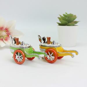 SHINNYGIFTS Style moderne peint à la main crème glacée voiture émail bibelot et charnière boîte à bijoux Unique décor à la maison cadeaux pour les femmes - Product Image 2