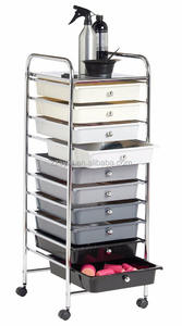 รถเข็นเก็บของ 10 ชั้น แบบมีล้อ วัสดุพลาสติกและเหล็ก สำหรับโรงงาน/สำนักงาน/ร้านเสริมสวย รับผลิตตามแบบ (OEM) - Product Image 2