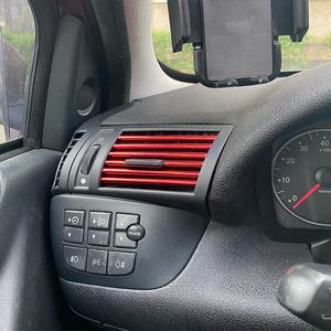 10 pièces bande décorative de sortie d'air de climatisation de voiture, bande de pince à maille en forme de U galvanoplastie bande lumineuse couleur chromée - Product Image 1