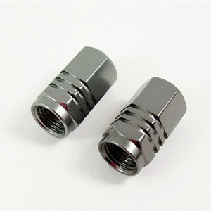Tapa hexagonal universal de aluminio para vástago de neumático automotriz con tubo interior y sello de goma, producto de válvula de vacío - Product Image 5