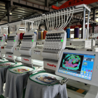 YUNFU 6 tête haute vitesse industrie broderie Machine 12/15 aiguilles informatisé nouvel état prix usine moteur roulement engrenage