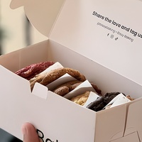 Emballage personnalisé avec logo, boîte à biscuits en carton recyclable de qualité alimentaire, emballage alimentaire pour la pâtisserie