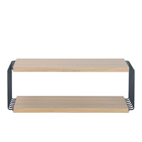 Table basse sur mesure en MDF effet bois avec cadre métallique et plateau en bois pour salon – Vente en gros de meubles