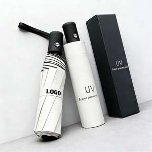 Parapluie publicitaire personnalisé avec logo, vente en gros du fabricant, cadeau d'affaires, parapluie anti-UV, coupe-vent, pliable, automatique, avec pochette - Product Image 1