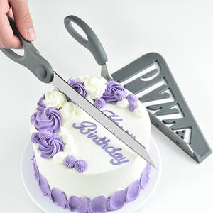 Ciseaux à pizza en acier inoxydable gris en forme de V, coupe-pâte polyvalent pour le pain et la pizza - Product Image 3