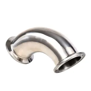 Stainless Steel 304 346L Clamped 90 Degree Weld Elbow Bend PIPE Fitting