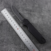 Couteaux pliants Bochen avec lame finition Stone Washed, clip de poche et trou de suspension, couteau de survie EDC pour la chasse