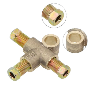 Bộ dụng cụ phanh phụ kiện đường ống Tee 3/8 "Phụ kiện dài Đoàn bộ phận UNF 24 TPI 3/16 ống với 3 nam hạt 3 cách thay thế - Product Image 3
