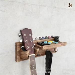 Soporte de pared para guitarra de madera, violín, erhu y ukelele, estante de almacenamiento para instrumentos musicales de madera maciza - Product Image 3