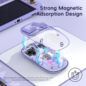 <span class=keywords><strong>Souris</strong></span> de jeu <span class=keywords><strong>sans</strong></span> <span class=keywords><strong>fil</strong></span> mini transparente double mode 2.4G/5.0 avec éclairage RGB, coque magnétique et en stock - Product Image 4