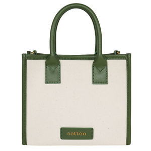 Classic French-Style <b>Canvas</b> Shoulder Bag <b>handbag</b> with PVC Patchwork Vintage Single Handle Fashionable for Travel Shopping - Product Image 1