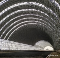 Services de soudage et de découpe de structures en acier préfabriquées à grande portée pour hangar à charbon, entrepôt, centrale électrique au charbon