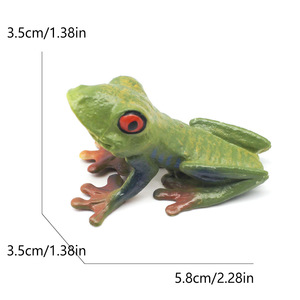 Modelo de <span class=keywords><strong>Rana</strong></span> Silvestre Simulada, Juguete Educativo para Niños, Figura de <span class=keywords><strong>Rana</strong></span> de Hoja Triangular, <span class=keywords><strong>Rana</strong></span> de Ojos Rojos - Product Image 4