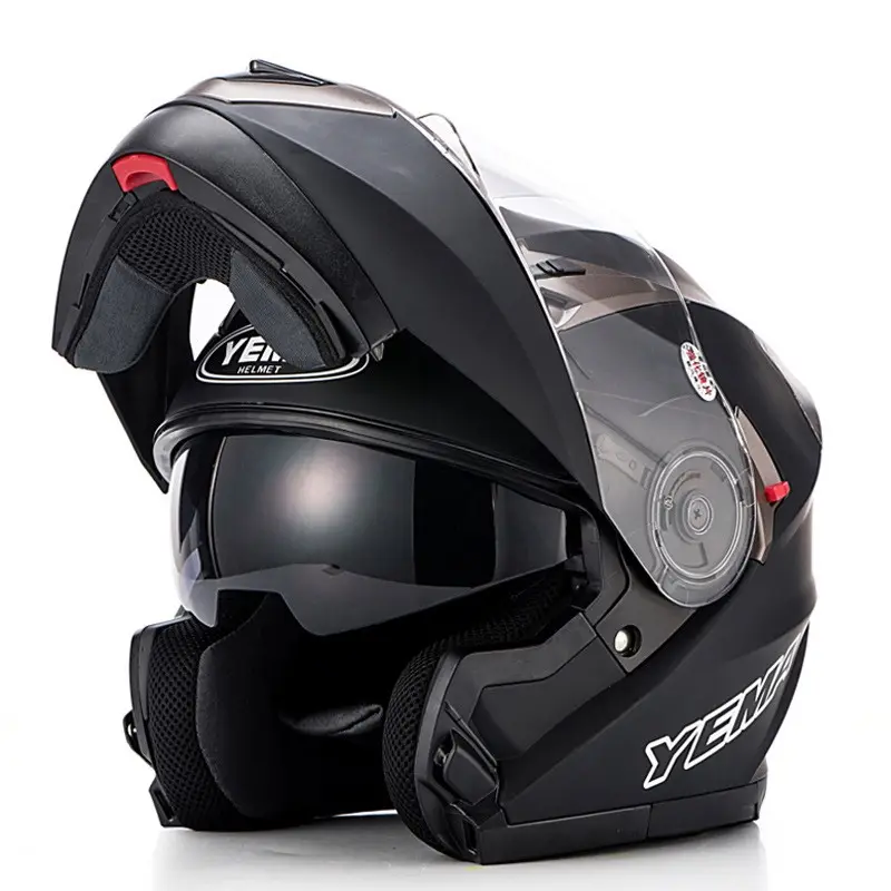 Sumo-casco de motocicleta con visera interior abatible, doble lente, asequible, novedad