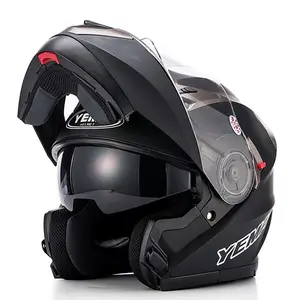 SUBO nouveautés ventes casque de moto rabattable sûr avec pare-soleil intérieur tout le monde abordable Double lentille casque de moto