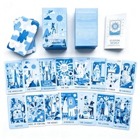Jeu de cartes de tarot personnalisées pour toute la famille, 78 cartes avec guide, conception de logo personnalisé et cartes d'affirmation oracle