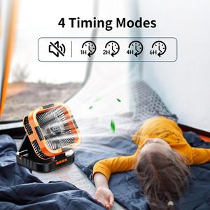 Ventilador Solar Portátil con Estructura de Oscilación Automática, Batería de Larga Duración de 10000 mAh para Exteriores - Product Image 5