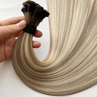 Extensiones de Cabello Humano Virgen 100% de Alta Calidad, Tejidas a Mano, Doble Trama, 15g-20g/pc, Venta Directa de Fábrica