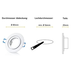 Cadre en aluminium <span class=keywords><strong>IP44</strong></span> comprend GU10 7 W blanc chaud lumière encastrée fermeture par clic cadre <span class=keywords><strong>de</strong></span> montage projecteur encastré pour <span class=keywords><strong>salle</strong></span> <span class=keywords><strong>de</strong></span> <span class=keywords><strong>bain</strong></span> - Product Image 5