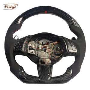 Volant sport en fibre de carbone personnalisé pour <span class=keywords><strong>Fiat</strong></span> <span class=keywords><strong>500</strong></span> 500C Abarth 124 Spider <span class=keywords><strong>500</strong></span> 500C 595 595C 695 695C Alcantara - Product Image 1