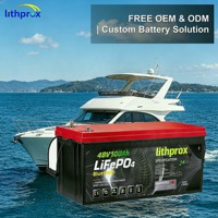 Batterie au phosphate de fer et de lithium de qualité marine 48V 100AH 6000 cycles profonds 10 ans de durée de vie BMS Bluetooth à semi-conducteurs Prise Anderson CE RoHS