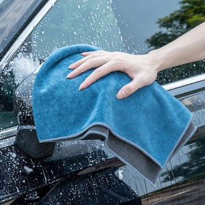 Logo personnalisé Coral Fleece Microfiber Chiffon de nettoyage de voiture Séchage rapide 40x40 Serviette courte en velours pour lavage crypté Séchage - Product Image 6