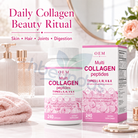 Complément de peptides de collagène multi-sources HBE pour articulations, os, peau, hydratation, élasticité, cheveux et ongles, favorise la digestion (ne convient pas aux enfants)