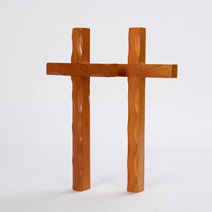 25cm 큰 십자가 벽 다크 브라운 나무 십자가 홈 장식 나무 벽걸이 교회 항목 - Product Image 5
