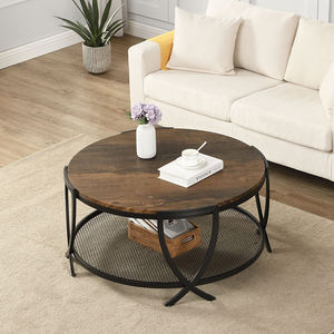 Tavolino e tavolino da salotto moderni in stile <span class=keywords><strong>barocco</strong></span> doppio tondo in rete metallica - Product Image 4